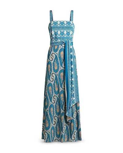 Etro Wrap Flared Maxi Dress