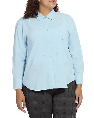 Lysse Plus Skye Crystal Embellished Shirt