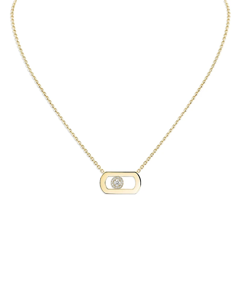 Messika 18K Rose Gold So Move Diamond Oval Pendant Necklace