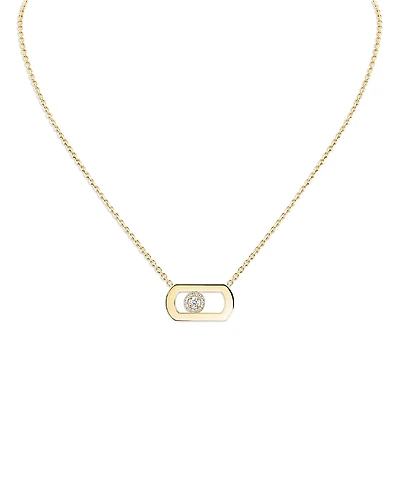 Messika 18K Rose Gold So Move Diamond Oval Pendant Necklace