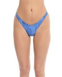 Capittana Lily Lace Denim Bikini Bottom