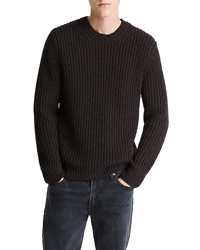Vince Merino Wool Utility Shaker Sweater