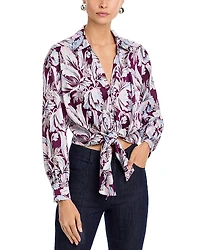 Cinq a Sept Marianna Tulip Print Blouse