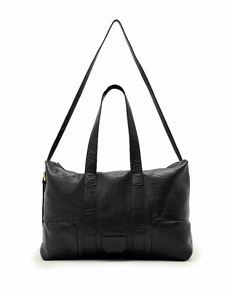 Allsaints Ares Large Grained Leather Holdall Tote
