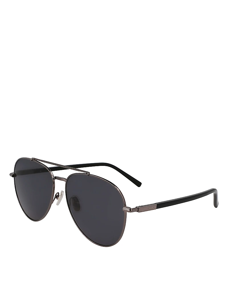 Ferragamo Timeless Aviator Sunglasses, 61mm