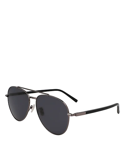 Ferragamo Timeless Aviator Sunglasses, 61mm