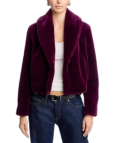 Blanknyc Shawl Collar Faux Fur Coat