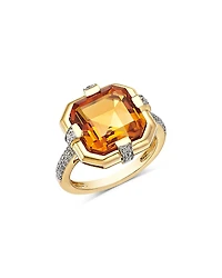 Bloomingdale's Fine Collection Citrine & Diamond Statement Ring