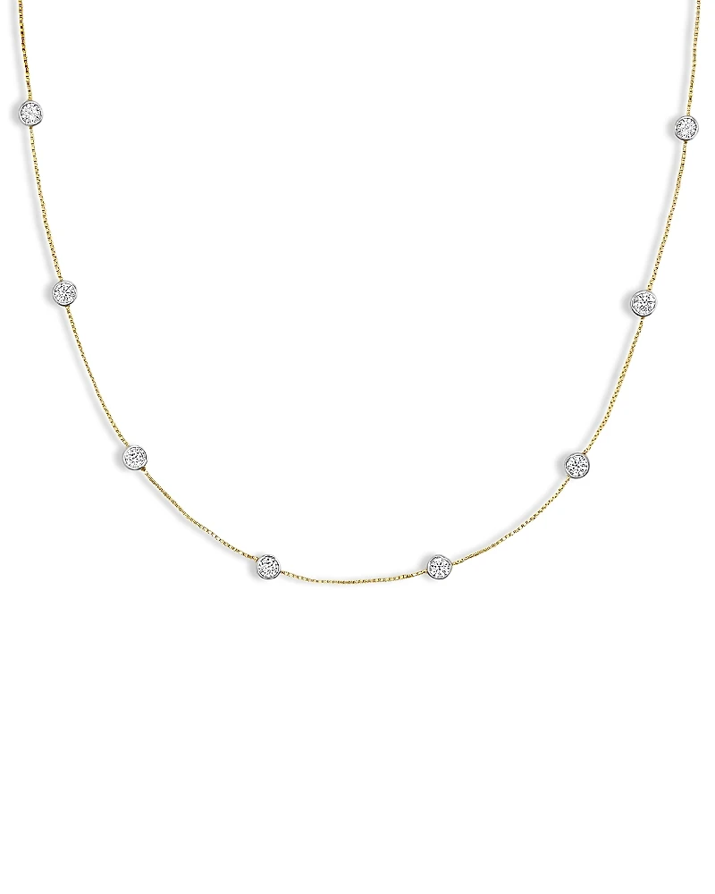 Shashi Emily Cubic Zirconia Station Necklace, 18