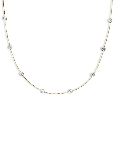 Shashi Emily Cubic Zirconia Station Necklace, 18