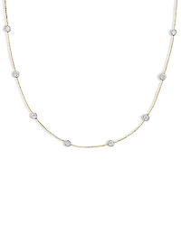 Shashi Emily Cubic Zirconia Station Necklace, 18