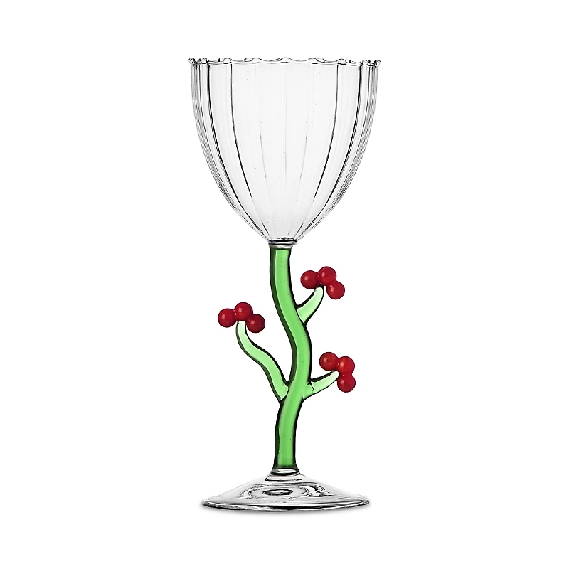 Ichendorf Holly Berries Stemmed Glass