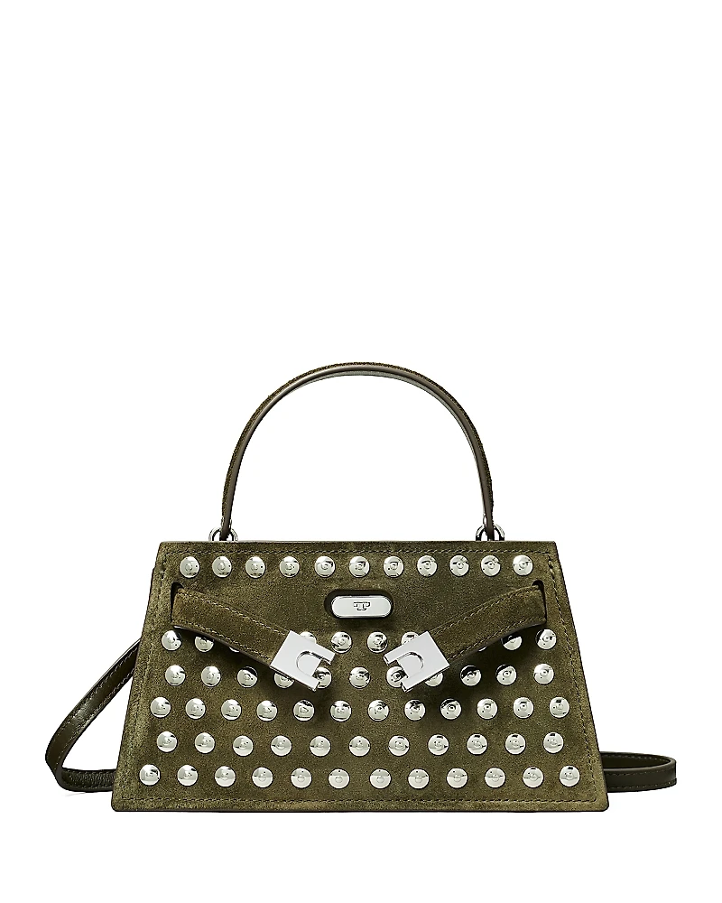 Tory Burch Studded Suede Top Handle Bag