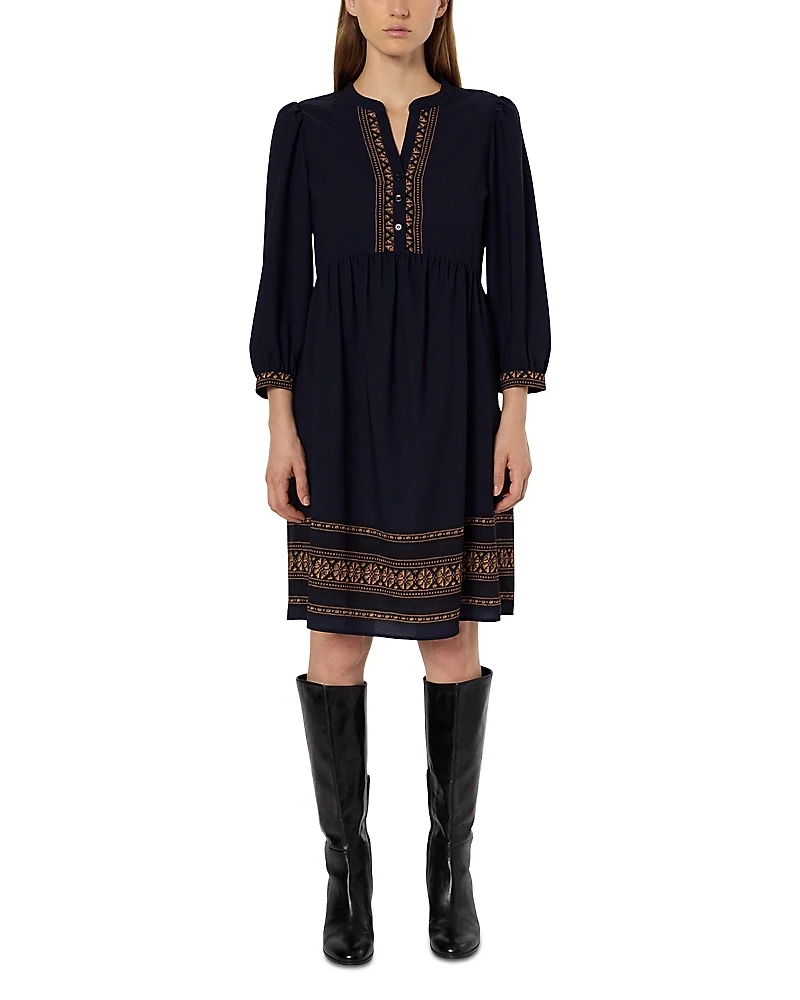 Gerard Darel Contrast Trim Dress