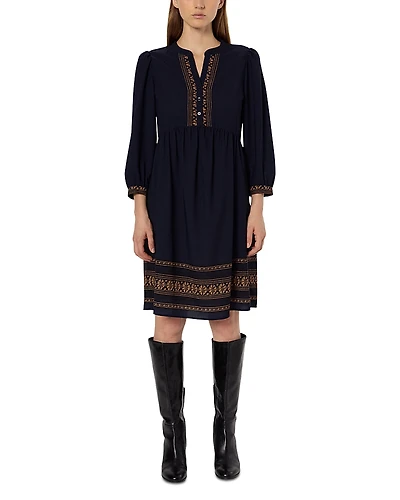Gerard Darel Contrast Trim Dress