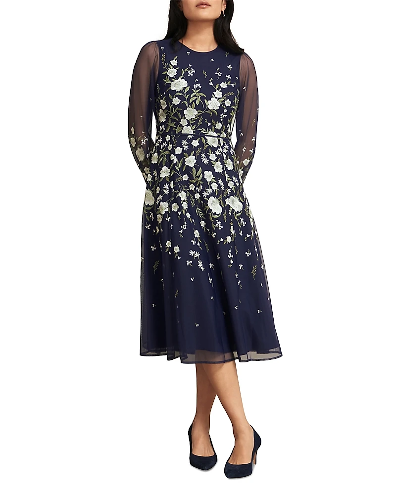Hobbs London Lois Embroidered Dress
