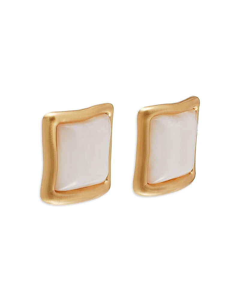 Cult Gaia Suni Mother Of Pearl Framed Drop Earrings