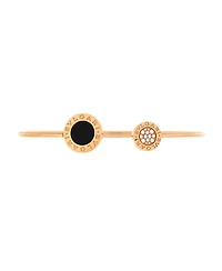 Pre-Owned Bvlgari Bvlgari Bvlgari Cuff Bracelet 18K Rose Gold with Onyx and Diamonds