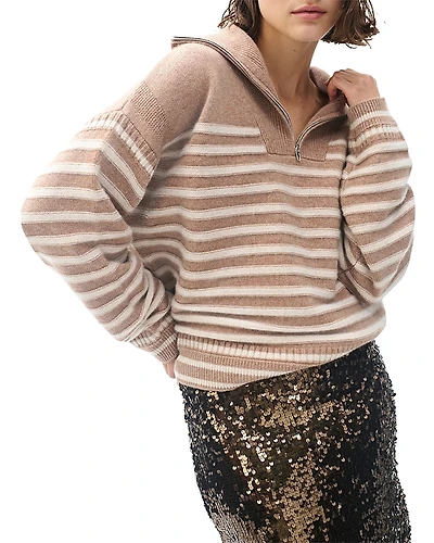 rag & bone Raven Stripe Half Zip Sweater