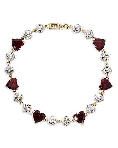 Nadri Le Bisou Cubic Zirconia Heart Line Bracelet