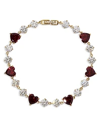 Nadri Le Bisou Cubic Zirconia Heart Line Bracelet