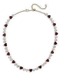 Nadri Le Bisou Cubic Zirconia Heart Collar Necklace