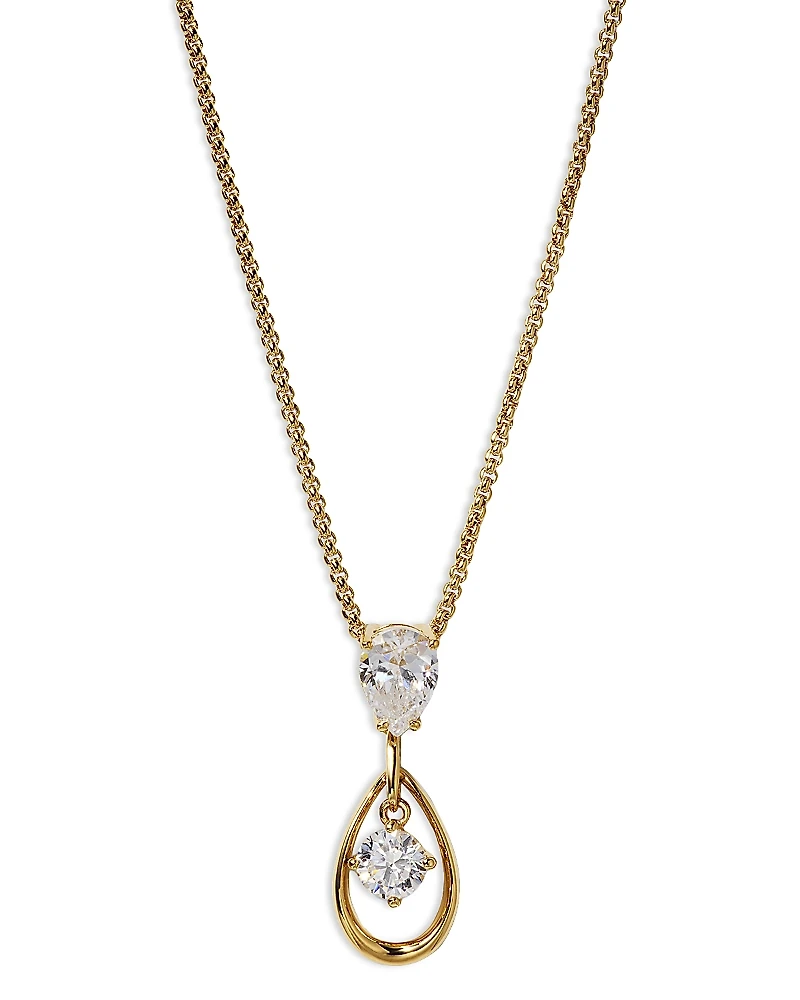 Nadri It Girl Cubic Zirconia Pear Shape Pendant Necklace, 16-18