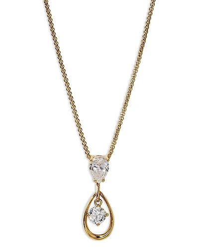 Nadri It Girl Cubic Zirconia Pear Shape Pendant Necklace, 16-18