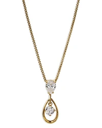 Nadri It Girl Cubic Zirconia Pear Shape Pendant Necklace, 16-18