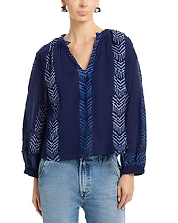 Velvet by Graham & Spencer Effie Split Neck Top