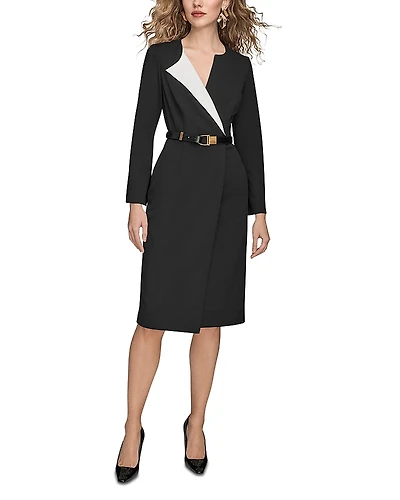 Donna Karan Belted Blazer Dress