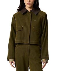 Nocturne Contrast Collar Utility Cropped Jacket