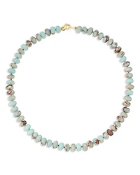Adina Reyter 9K Yellow Gold Aqua Terra Jasper Lunar Landing Collar Necklace, 16