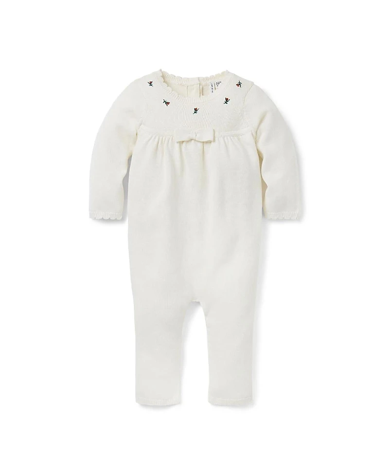 Janie and Jack Girls' Embroidered Floral One-Piece - Baby