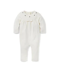 Janie and Jack Girls' Embroidered Floral One-Piece - Baby