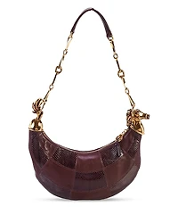 Chloe Chain Horse Checkered Leather Shoulder Bag