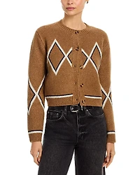 Aqua Argyle Cardigan Sweater - Exclusive