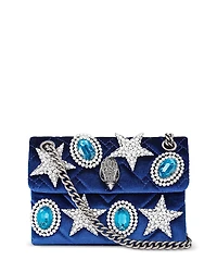 Kurt Geiger London Kensington Mini Embellished Velvet Convertible Crossbody