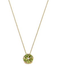 Bloomingdale's Fine Collection Peridot & Diamond Pendant Necklace