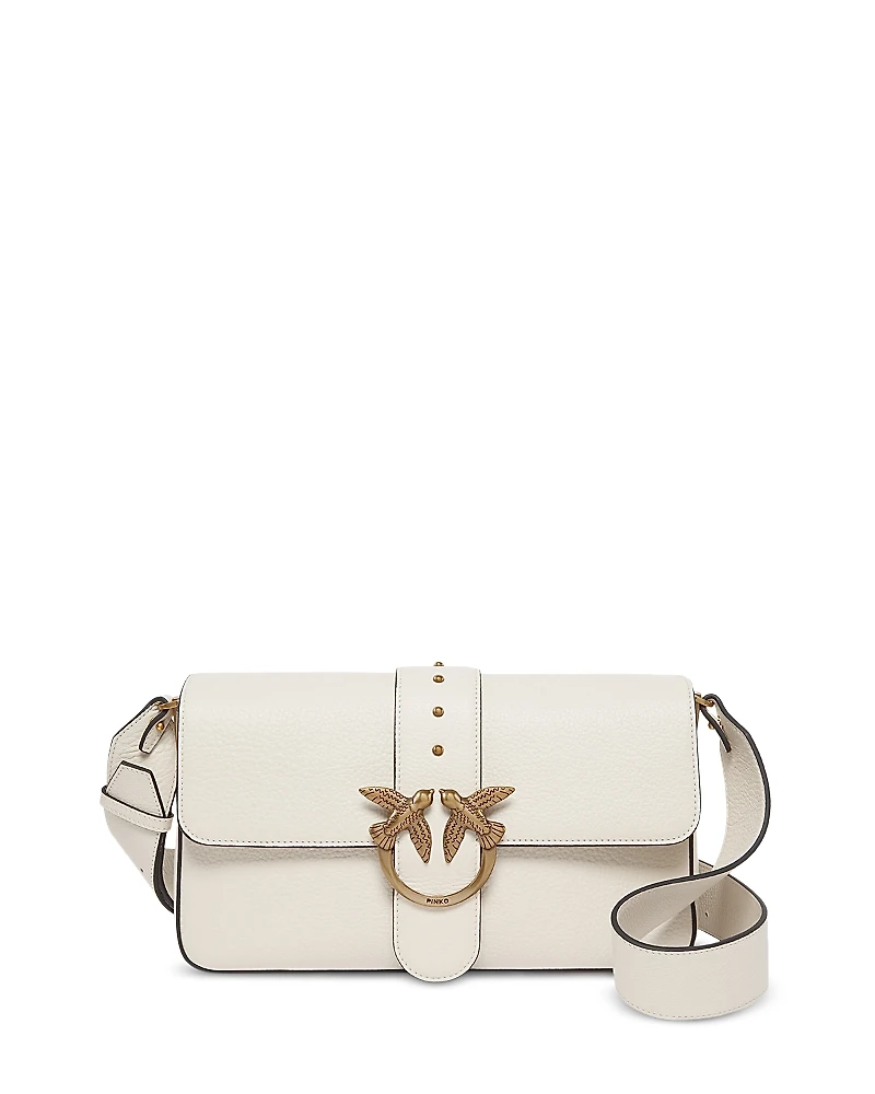 Pinko Love One Classic Leather Shoulder Bag