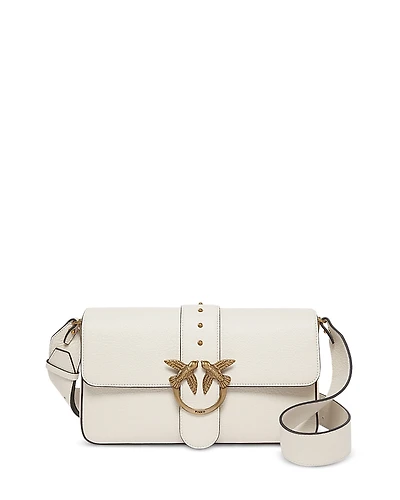 Pinko Love One Classic Leather Shoulder Bag