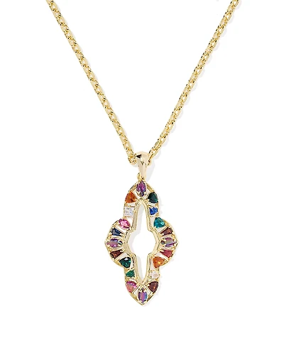 Kendra Scott Abbie Stone Open Frame Pendant Necklace, 16-19