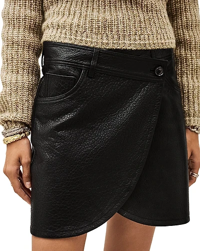 ba & sh Bango Leather Skirt