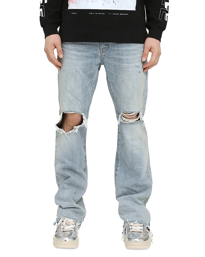 Purple Brand Lucca Fade Bootcut Distressed Jeans