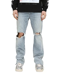 Purple Brand Lucca Fade Bootcut Distressed Jeans