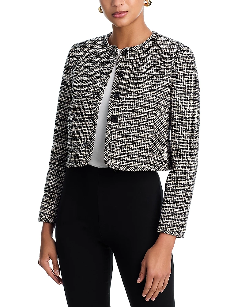 Theory Woven Tweed Cardigan Jacket