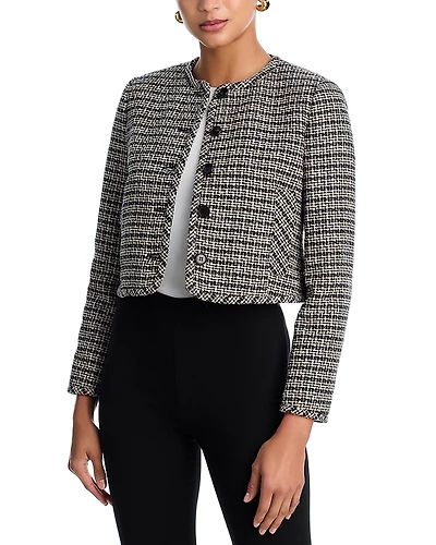 Theory Woven Tweed Cardigan Jacket