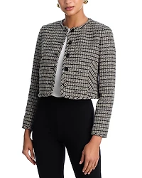 Theory Woven Tweed Cardigan Jacket