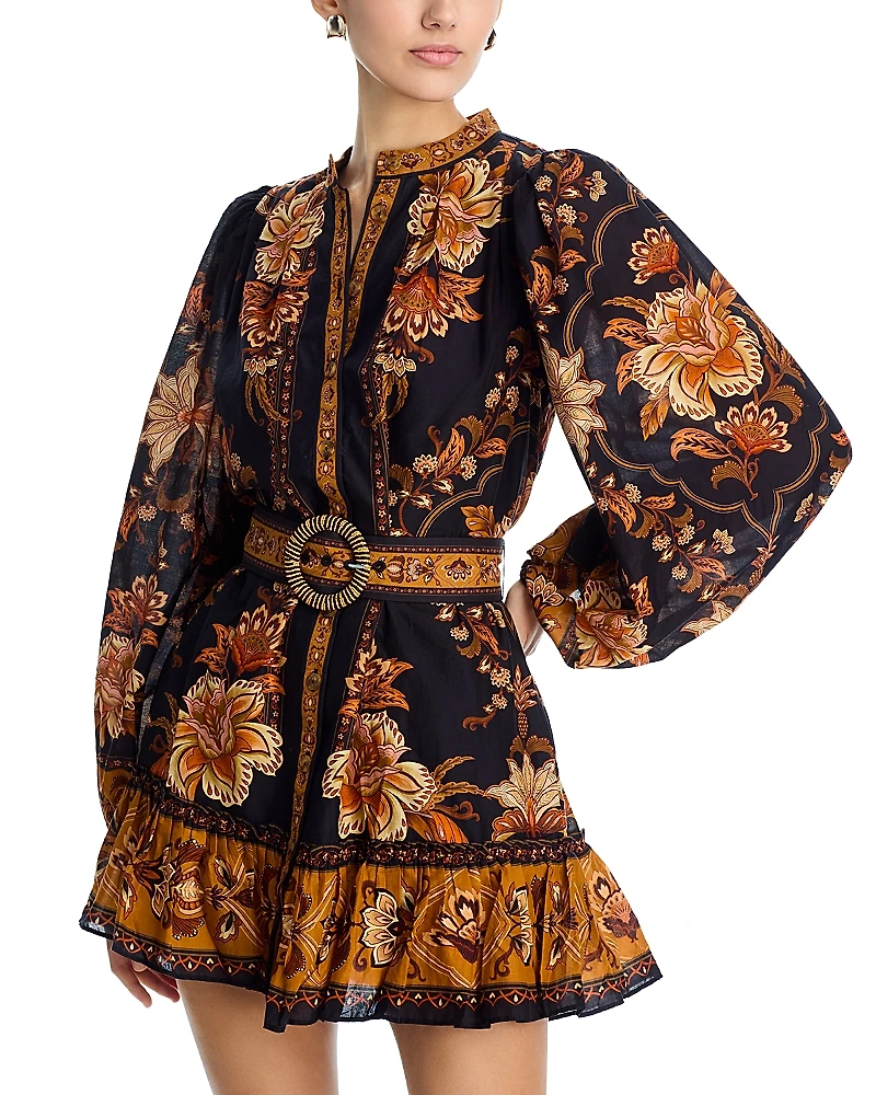 Farm Rio Majestic Garden Mini Dress