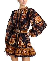 Farm Rio Majestic Garden Mini Dress